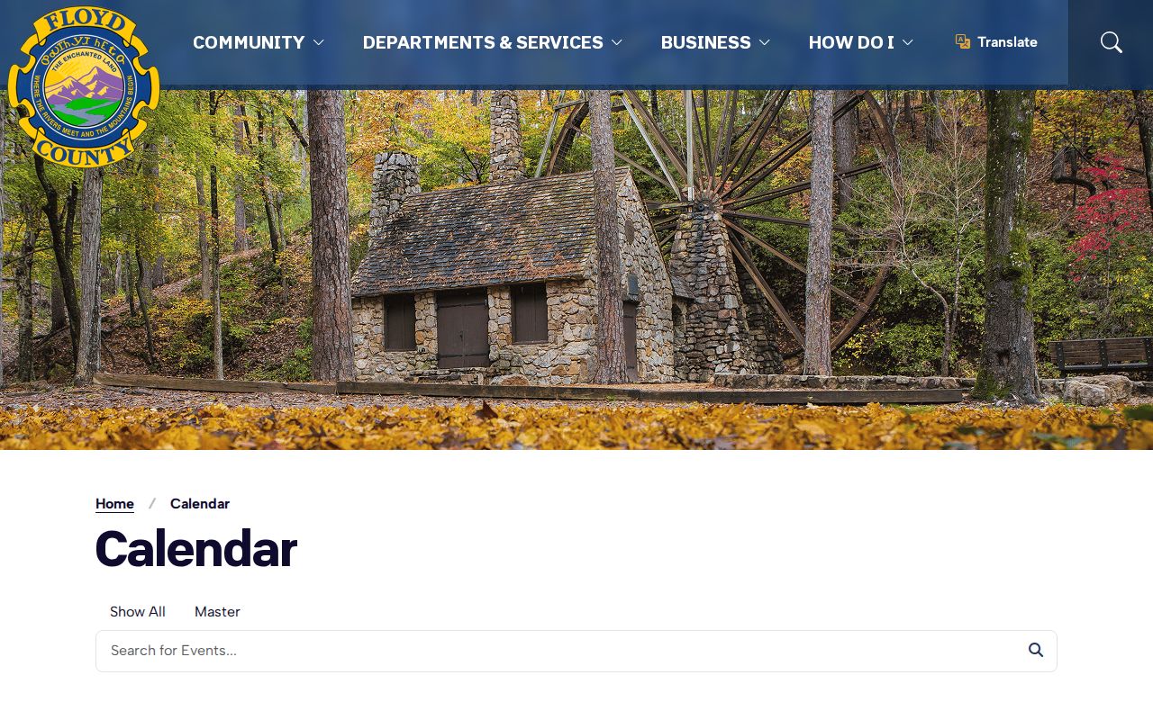 Floyd County general calendar distinguished from court schedules